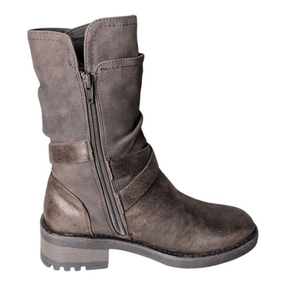 NWOB CARLOS BY CARLOS SANTANA Sawyer Brown Leather Mid Calf Boot Size 5.5 - Picture 6 of 8